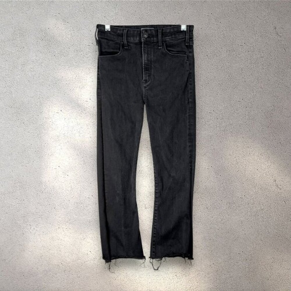 Abercrombie & Fitch Simone Jeans Women’s Size 0R 25 Black High Rise Ankle Flare